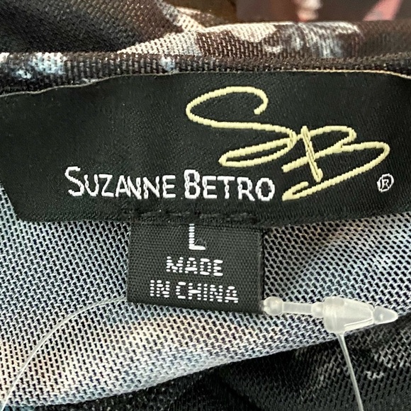 Black Floral Suzanne Betro Print Tier Dress - Picture 3 of 5